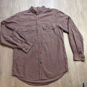 Vintage RM Williams Shirt Men's Small Relaxed Made In Australia Plaid Red Blue